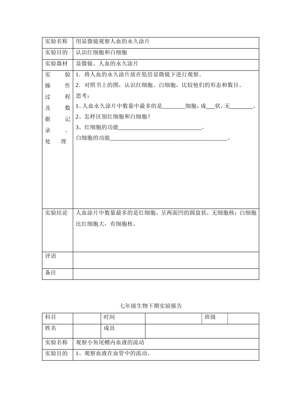 七年级生物下期实验报告_第3页