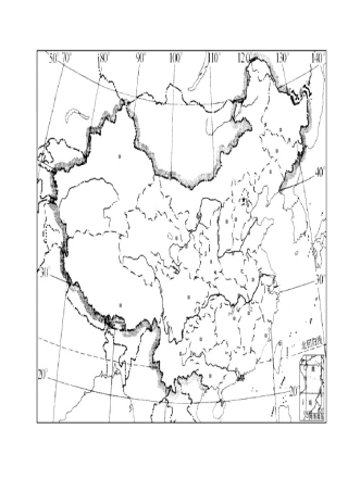 中国区划图空白