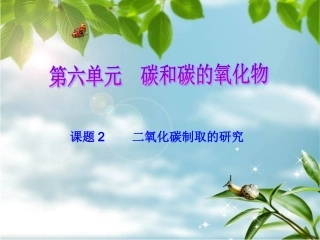 第六单元碳和碳的氧化物课题二