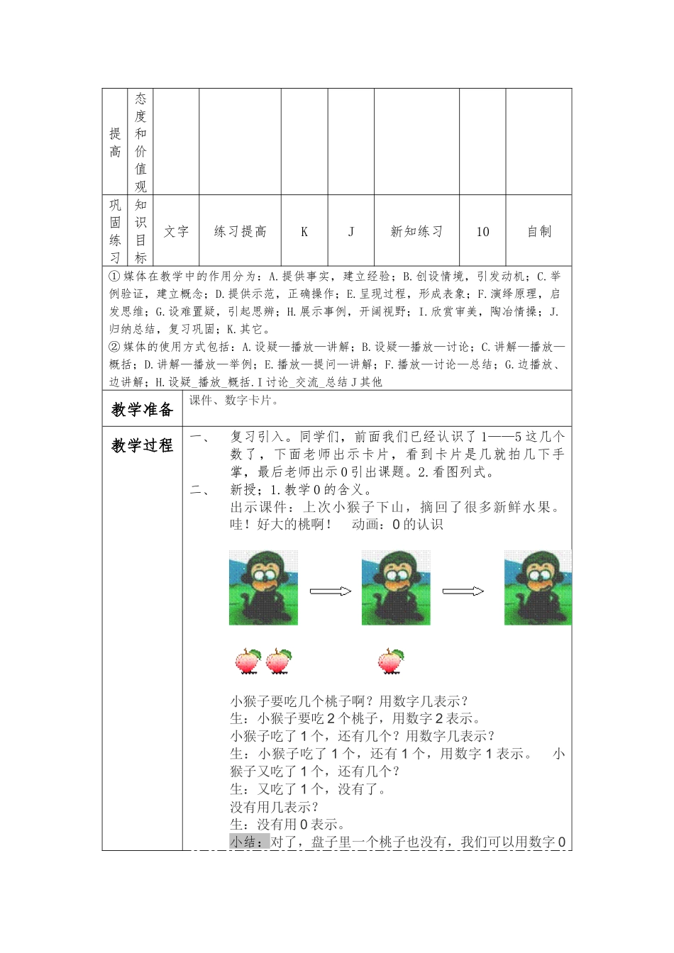 《0的认识》教学设计_第2页