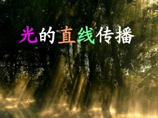 八年级物理-光沿直线传播-PPT