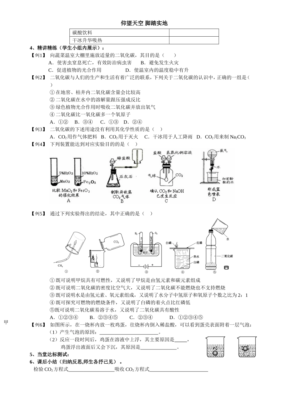 二氧化碳的化学性质导学案_第2页