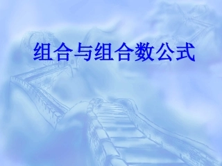 高二数学组合与组合数公式