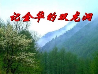 记金华的双龙洞PPT课件
