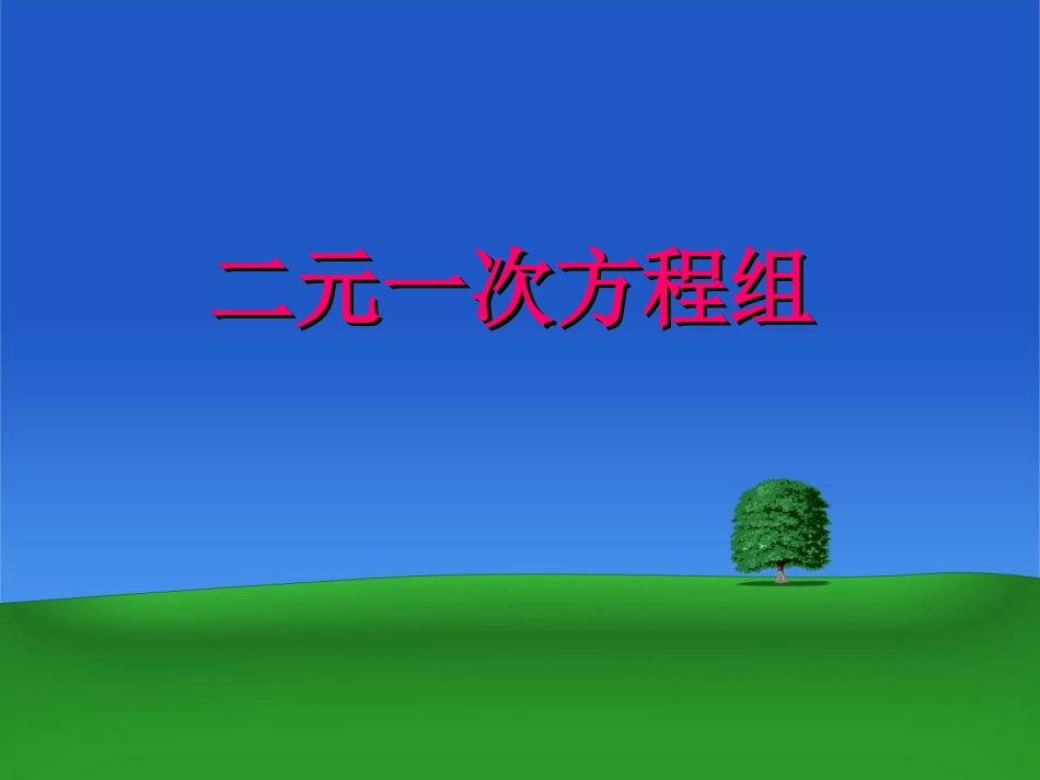 《二元一次方程组》课件_第1页