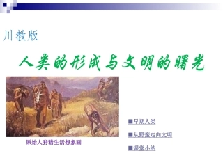 《人类的形成与文明曙光》川教版
