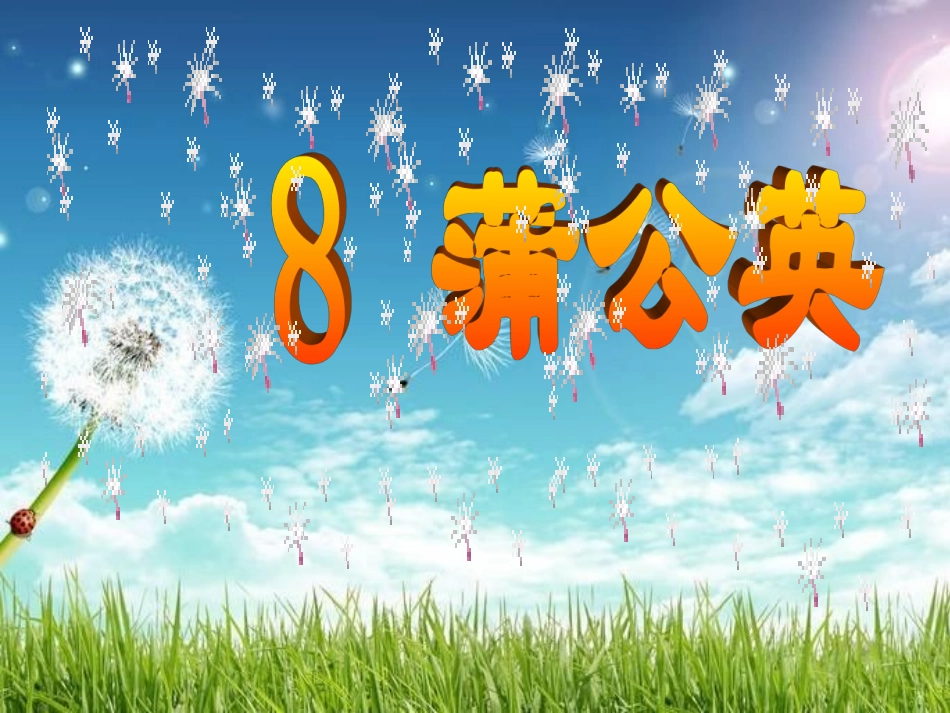 苏教版语文三年级上册《蒲公英》PPT课件_第2页