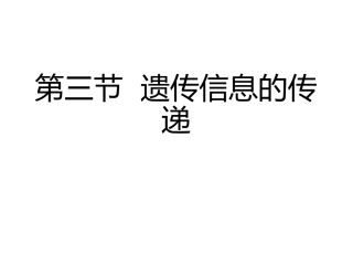 第三节--遗传信息传递
