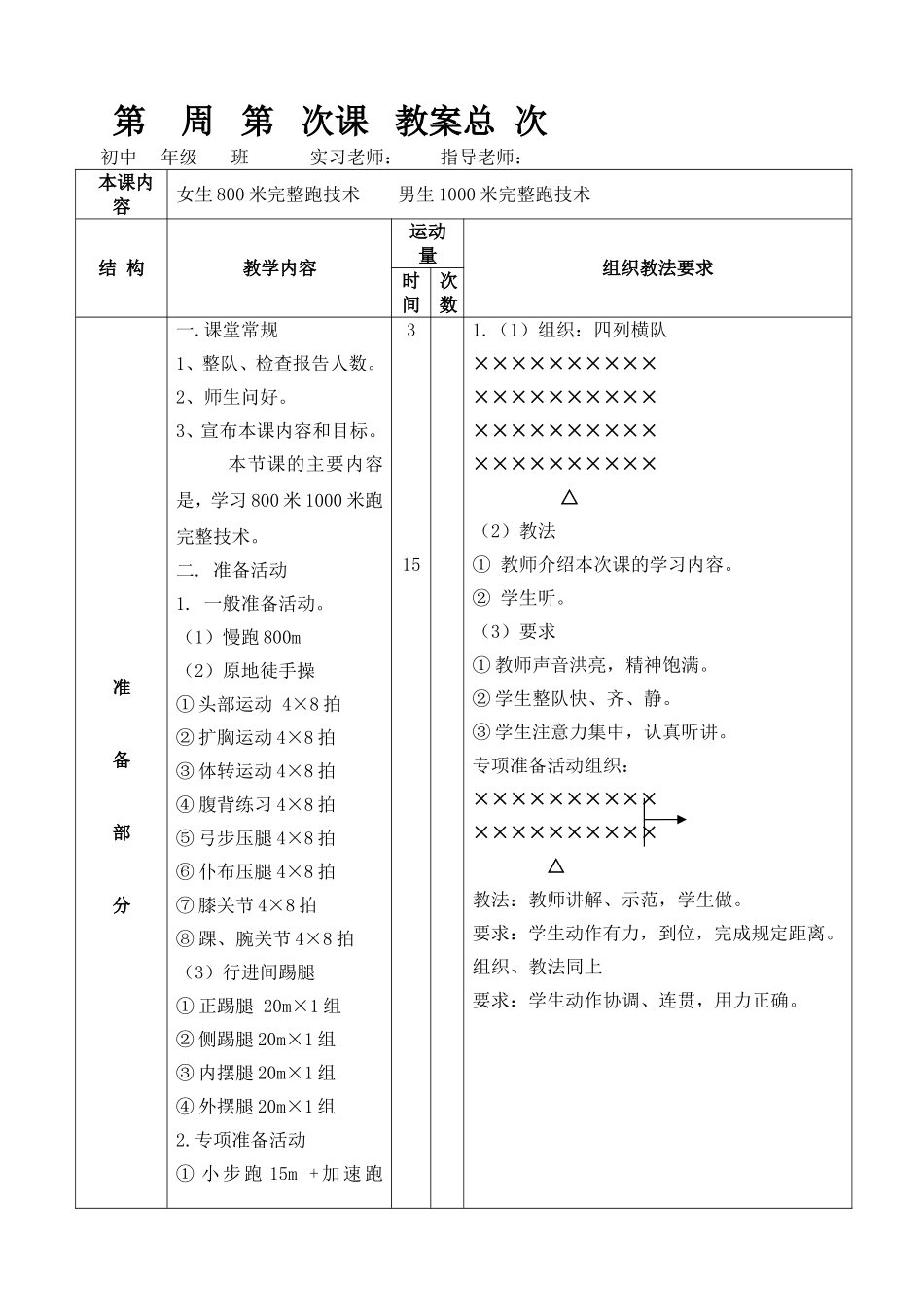 教案6—800米、1000米跑教案_第1页