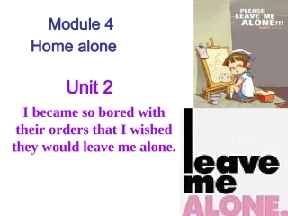 九年级上Module4Homealone-Unit2单元课件