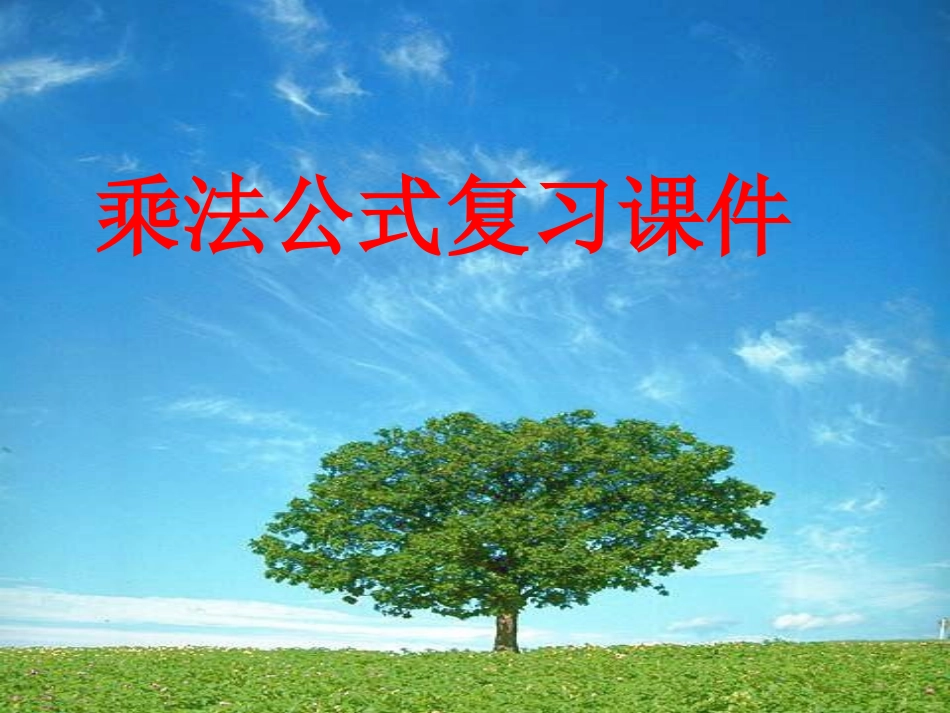 乘法公式复习1_第1页