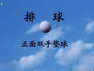 高中体育教学课件：排球