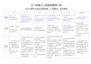 N0-N4护士分级