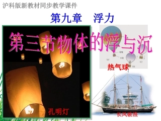 第三节物体的浮与沉