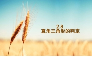 直角三角形全等的判定