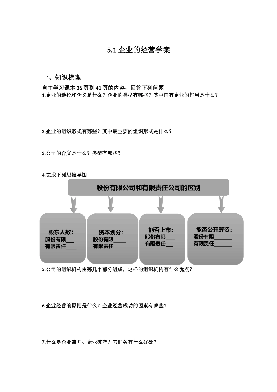 企业的经营学案修改版_第1页