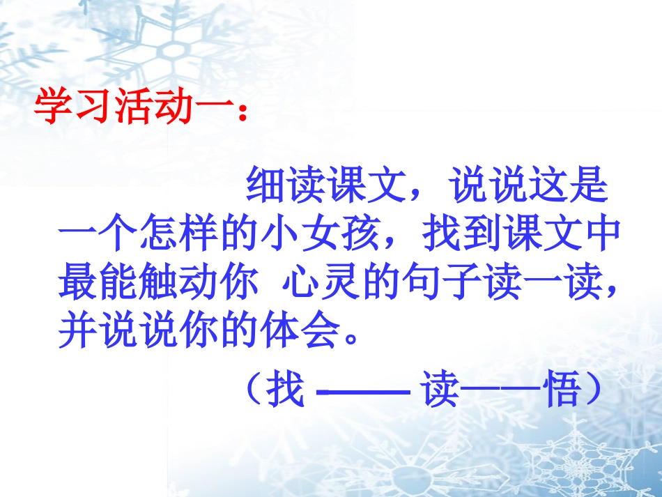 人教版小学语文六年级下册卖火柴的小女孩课件_第2页