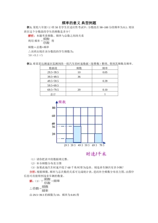 频数的应用例题