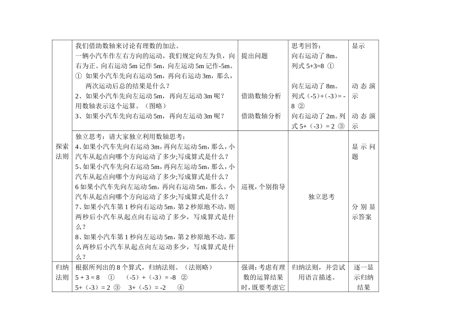 有理数的加法教学设计_第2页