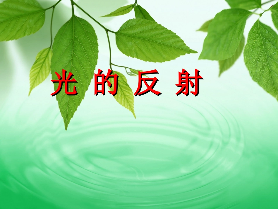 第四章第2节《光的反射》课件_第1页