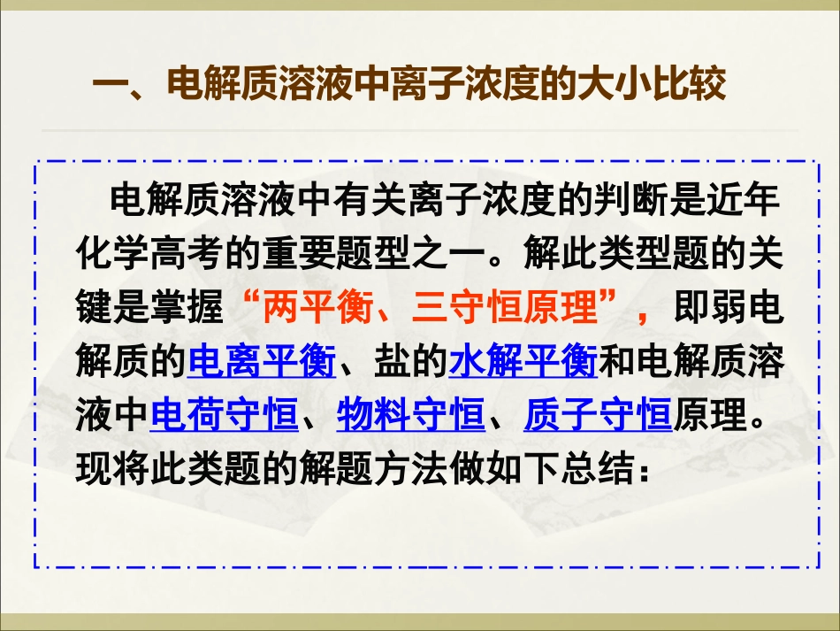 《溶液中浓度的比较》选考复习_第3页