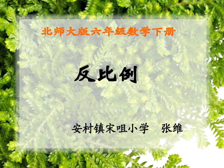 《反比例》PPT课件_第1页