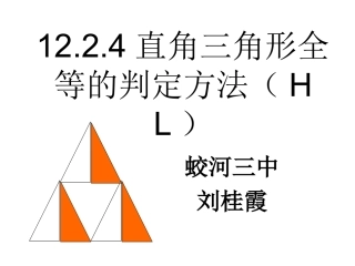 直角三角形全等的判定方法HL