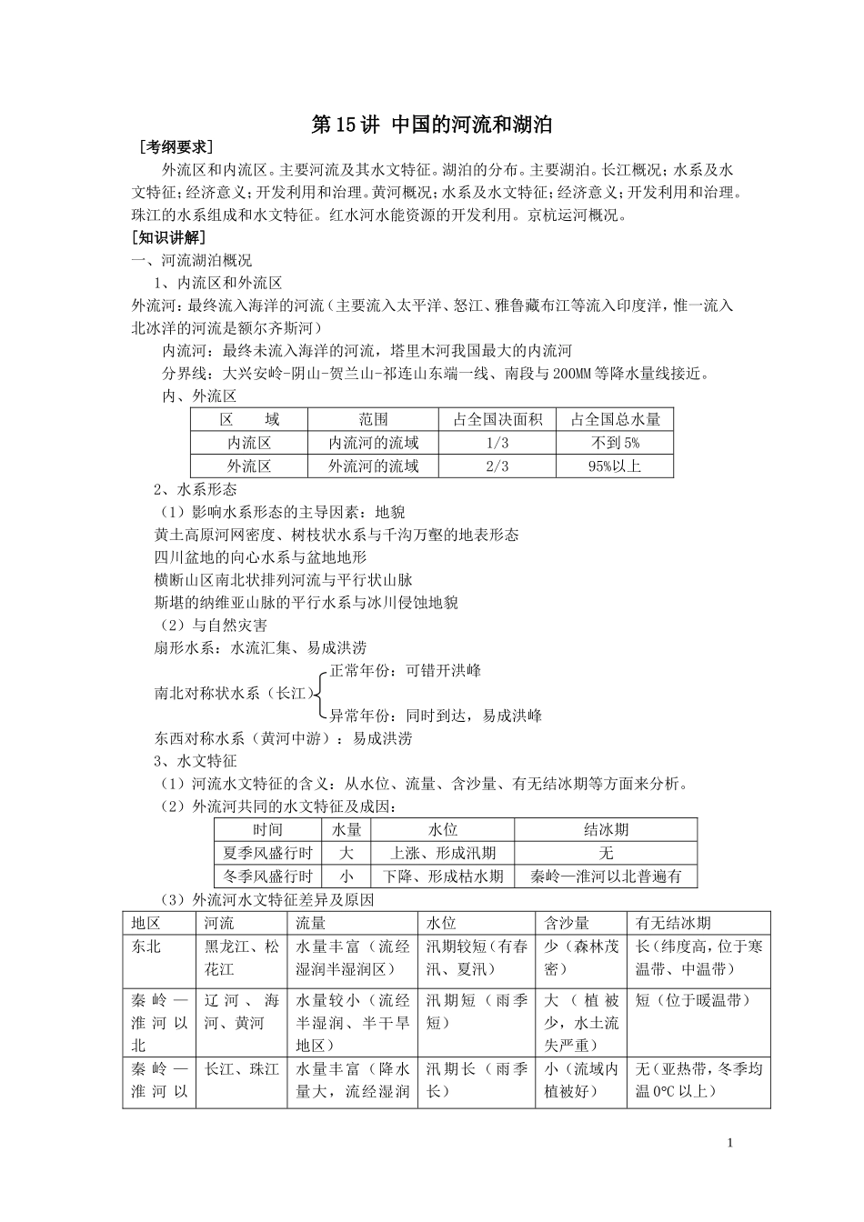 河流和湖泊导学案答案_第1页