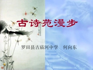 《古诗苑漫步》课件