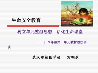 生命安全教育教材教法正式