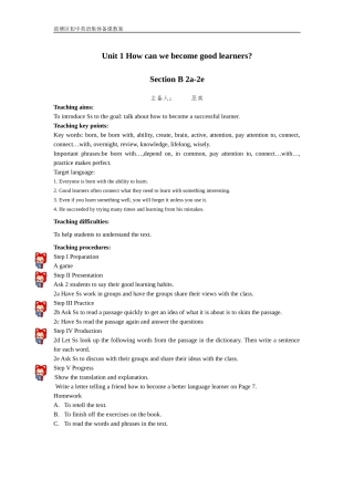 九年级英语Unit1SectionB2a-2e