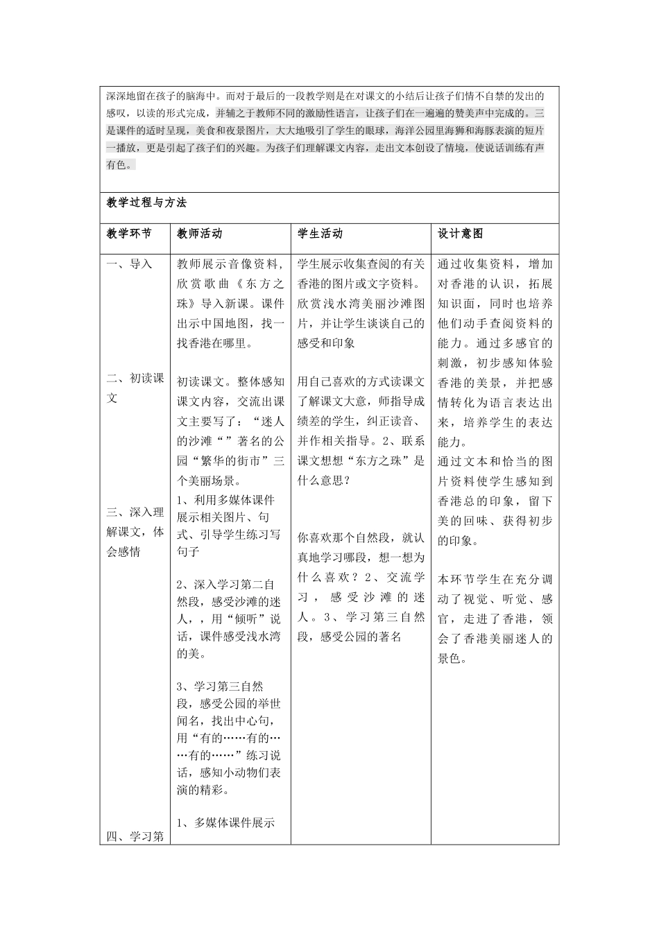《东方之珠》教学设计_第2页