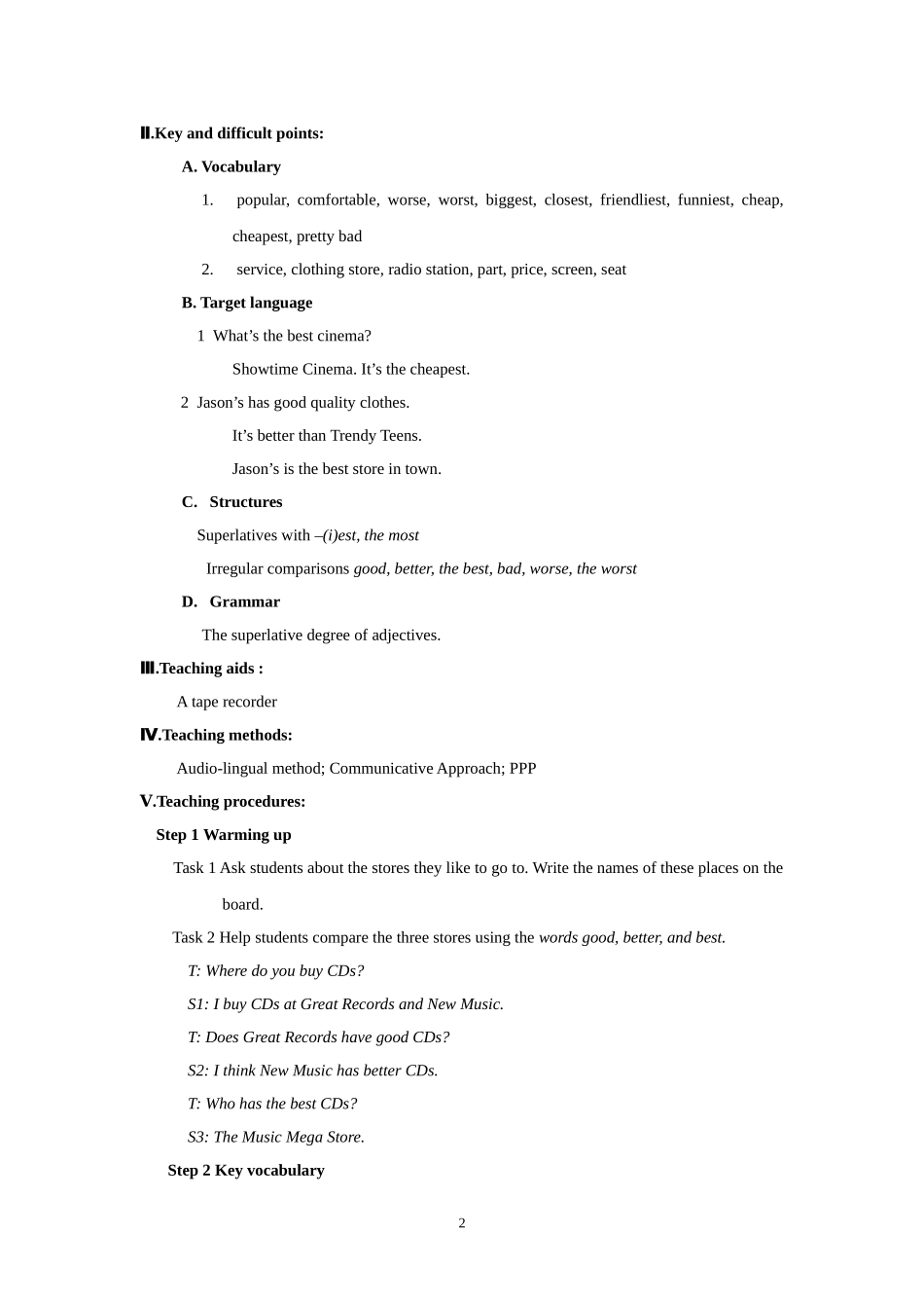 八上unit教学设计_第2页