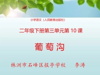 报亭学校李涛二年级语文10葡萄沟