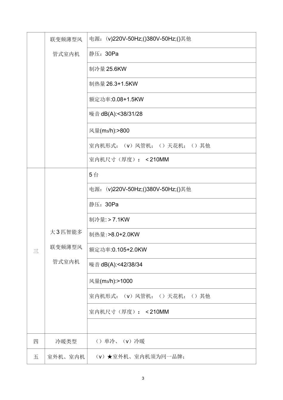 空调采购项目需求模板_第3页