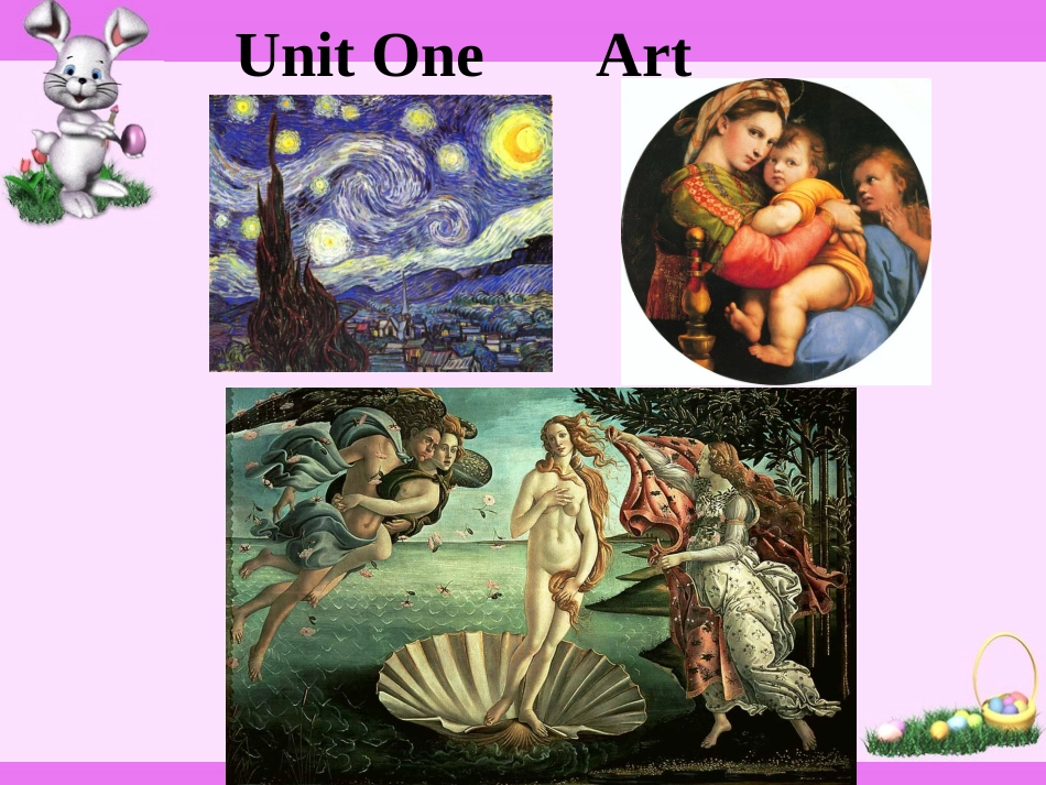 人教实验高二Book6Unit1Art课件_第1页
