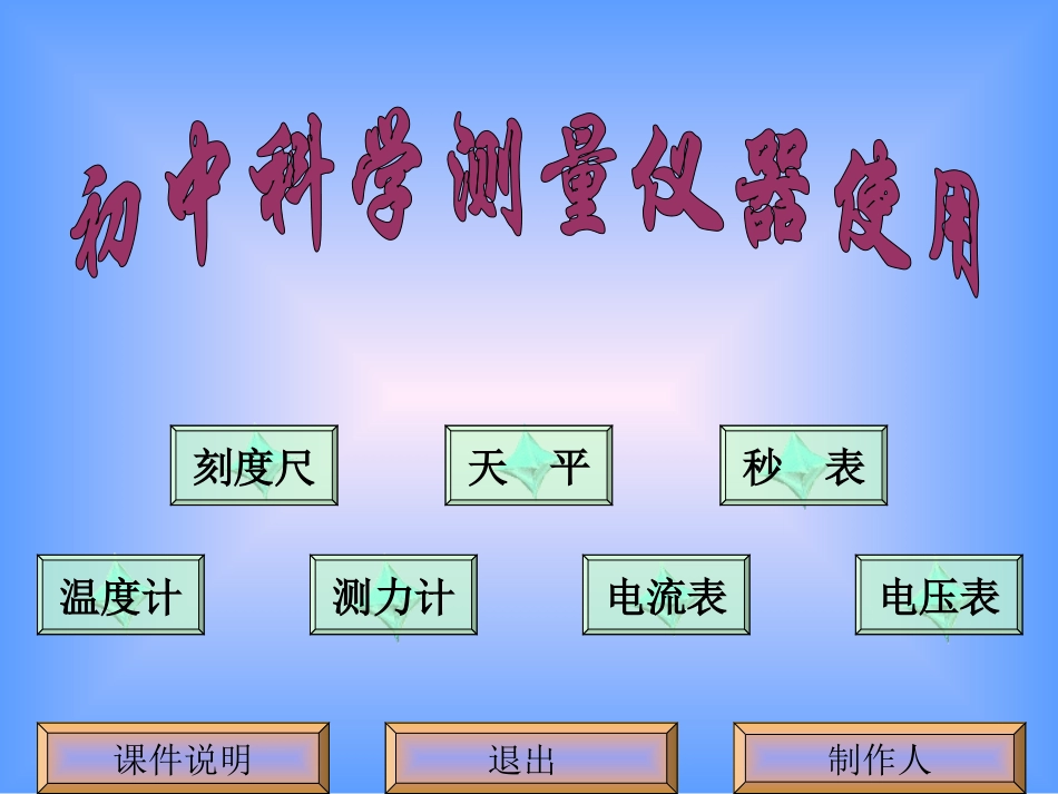 初中科学测量仪器的使用_第1页