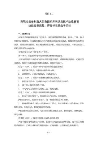 数控机床装调与技术改造赛项