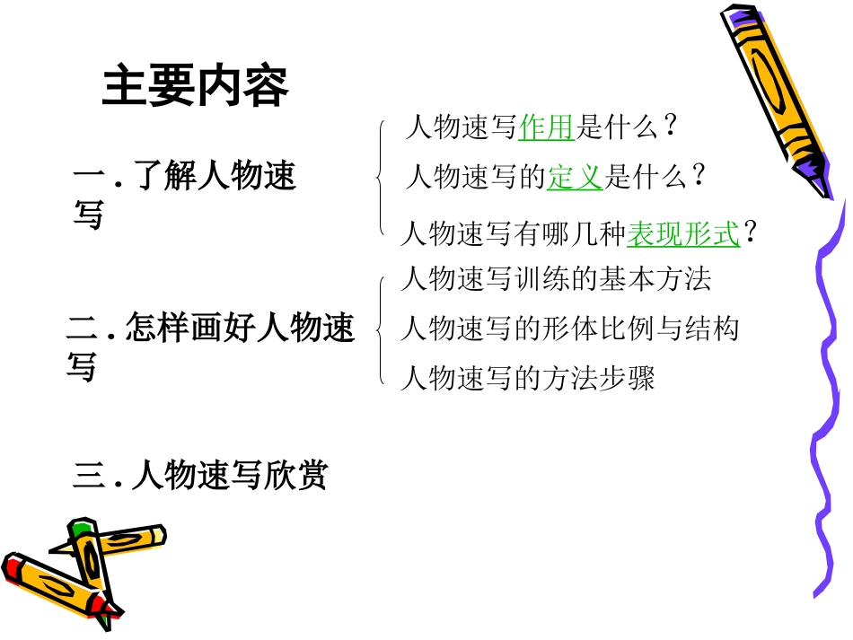 学生人物速写教案----中学美术教学课件_第2页