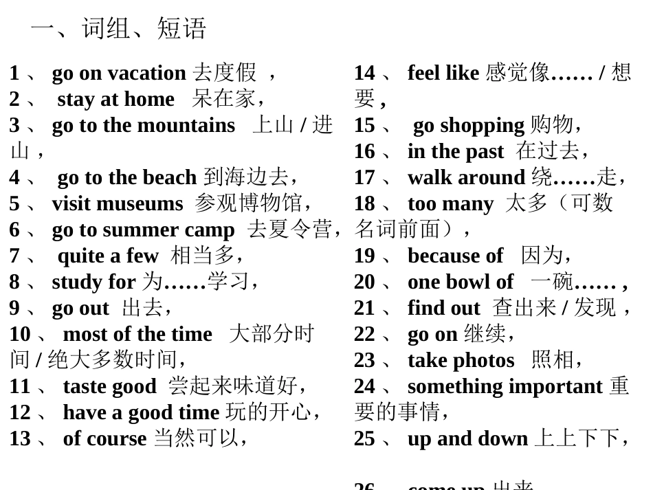 2013年八年级上英语期末总复习单元知识点归类总结课件_第3页