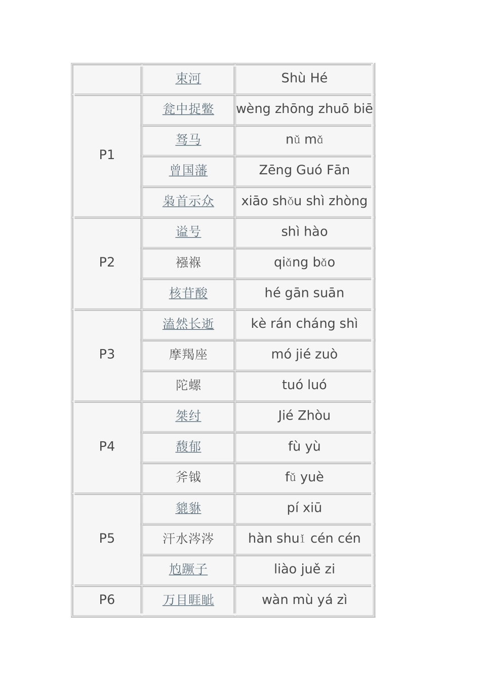 中国汉字听写大会考题及正确读音_第3页