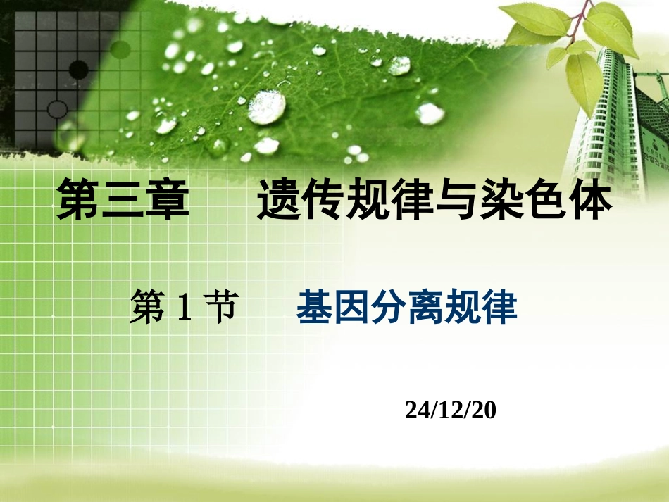 第一节_基因分离定律(理科班)_第1页