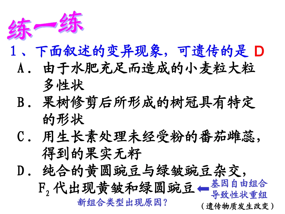第一节生物变异的来源韦红_第3页