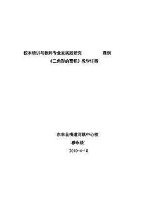 三角形的面积详案