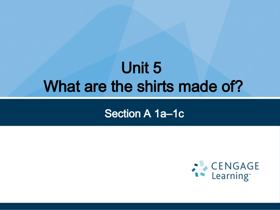 九年级英语Unit5SA(1a-2d)_第1页