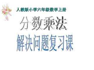 分数乘法解决问题复习