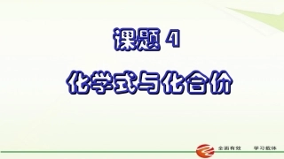 课题4《化学式与化合价》