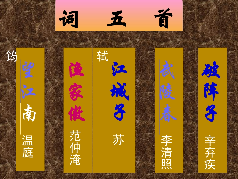 九年级语文上册_第六单元第25课《词五首》课件_人教新课标版_第1页