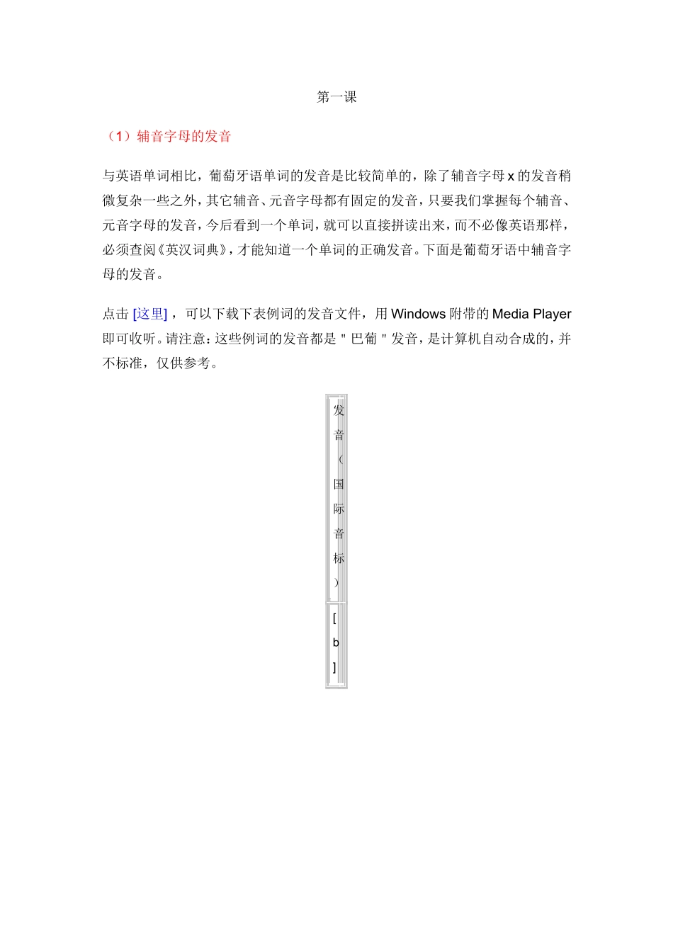 葡萄牙语学习课程_第1页