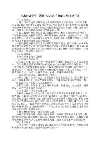 国培实施方案